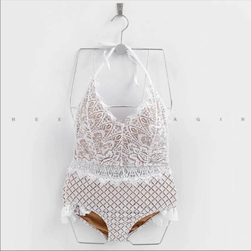 White lace swimsuit
